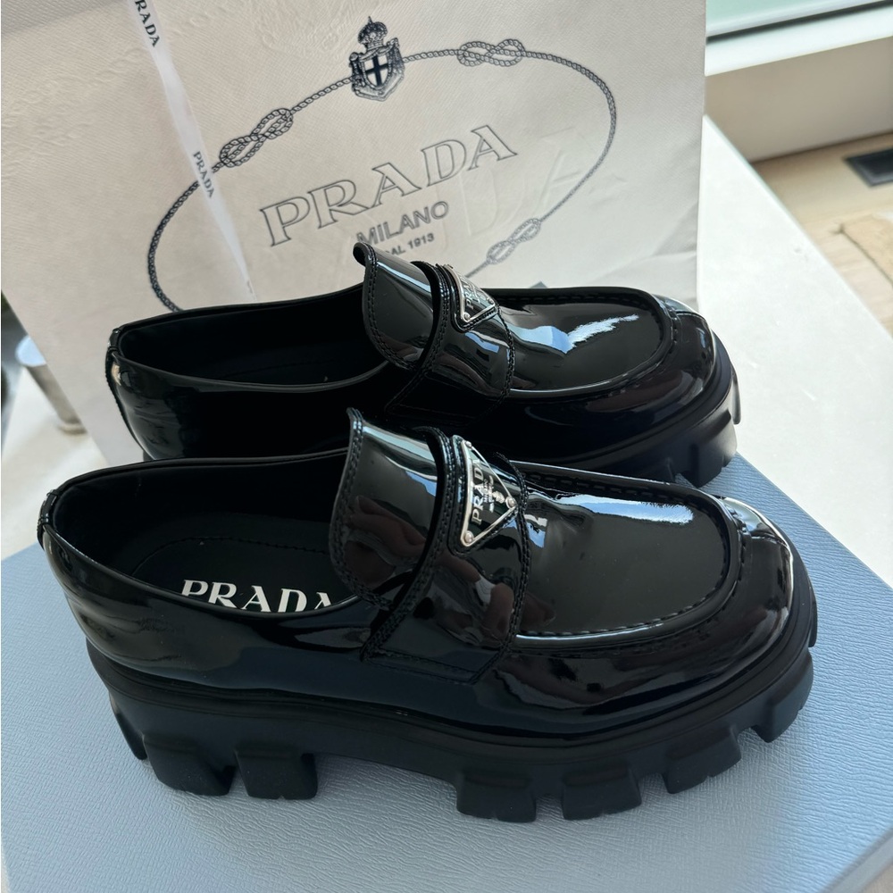 Prada Black Patent Leather Loafers - image 4